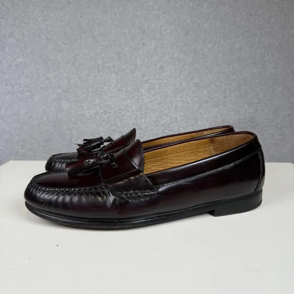 Cole Haan Men's Size 9.5D Purple Leather Slip On Dress Shoes Loafers